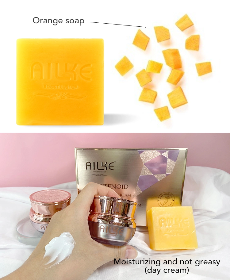 Ailke Boost Luster Carotenoid Renewing Age Recovery Day and Night Cream+Carrot Soap Beauty Facial Cream Set