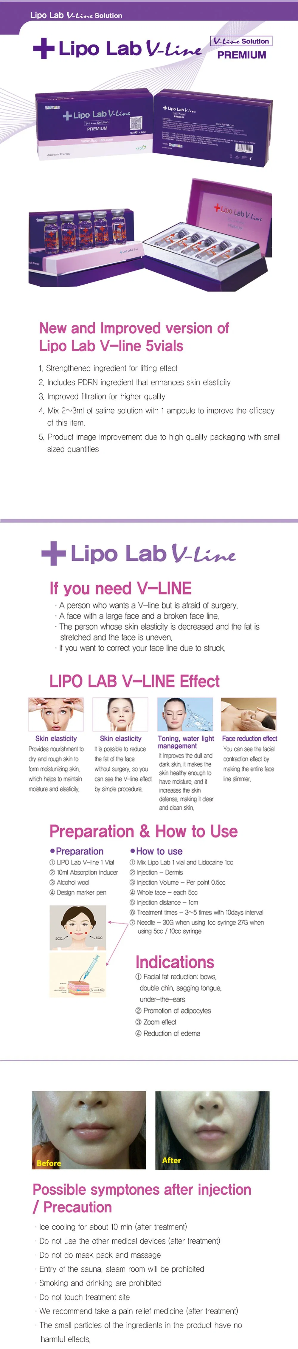 2023 New Lipolab Vline Liolytic Ppc Liquid Lipid Solubility Injection Is Used for Facial and Body Weight Loss Kybella