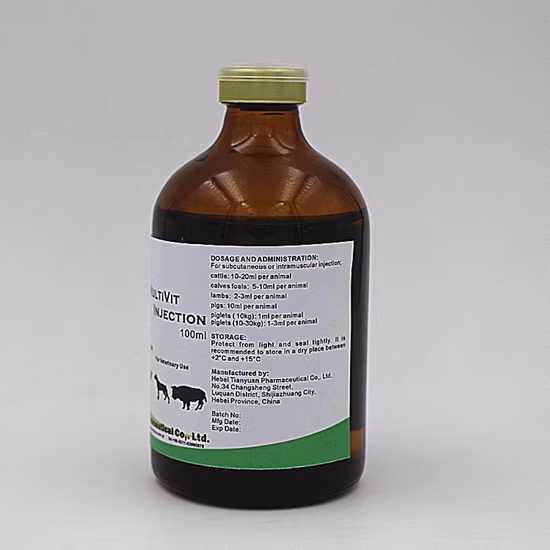 GMP Veterinary Medicine Drug Compound Vitamin B Liquid Injection for Animals
